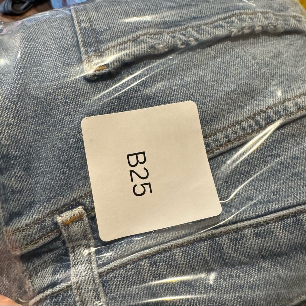 AGOLDE Riley High Rise Straight Crop in Whiplash Denim Blue Jeans 28 B25 - Picture 12 of 12